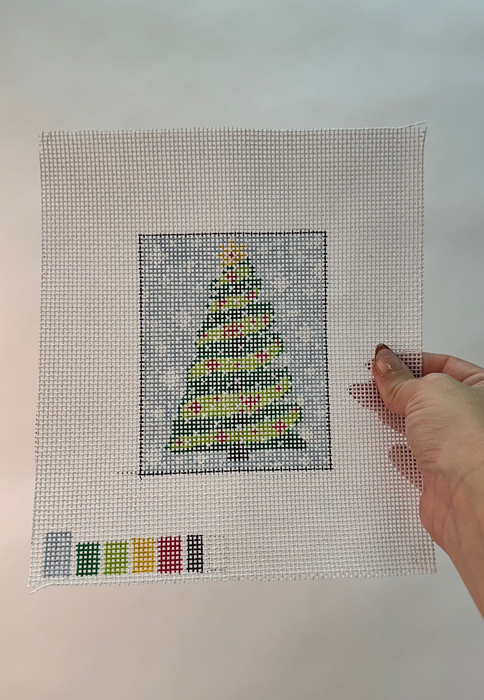 Christmas Tree - Hand Painted Needlepoint Canvas