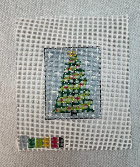 Christmas Tree - Hand Painted Needlepoint Canvas