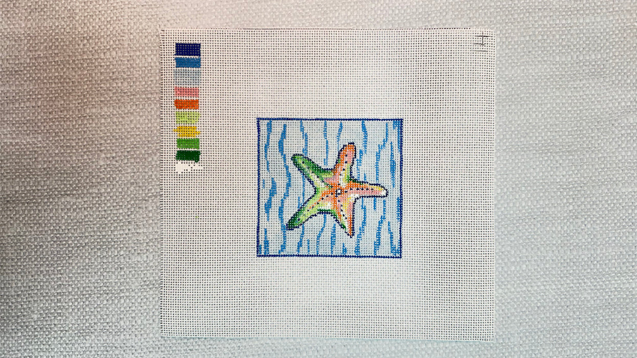 Under The Sea Turtle  - Hand Painted Needlepoint Canvas