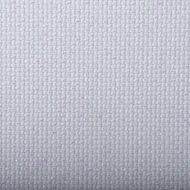 Aida (14 ct) - Metallic | 43" Wide - Opalescent/White - Sold by the foot - HM Nabavian