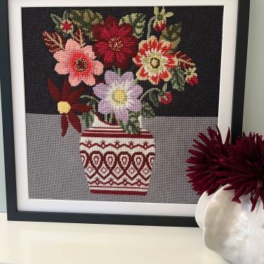 Appletons Kits - ‘Pitcher Posy’ Series - Burgundy Dahlia - HM Nabavian