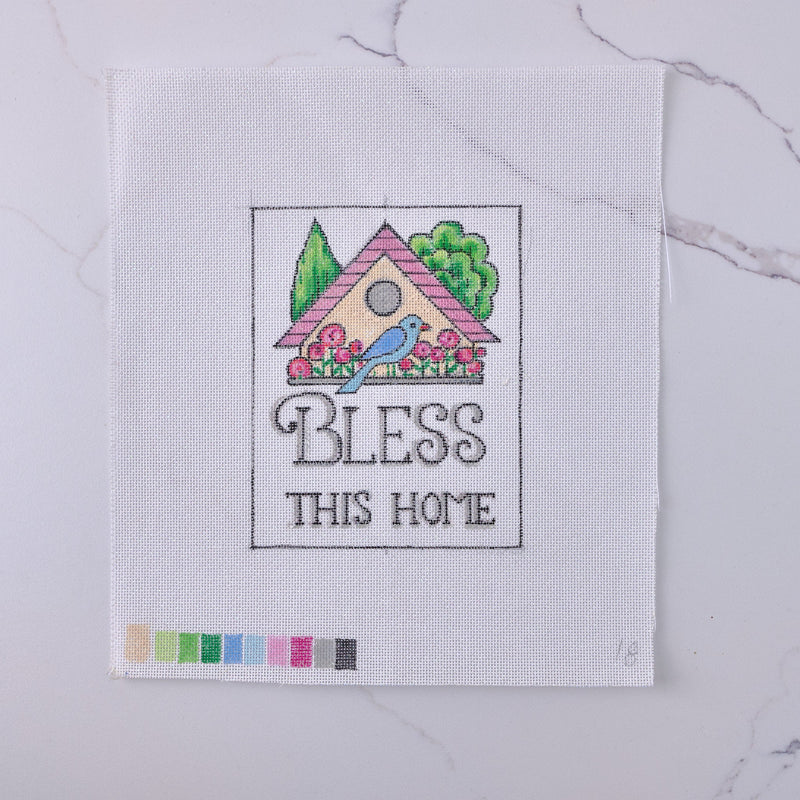"Bird House" - Hand Painted Needlepoint Canvas - HM Nabavian