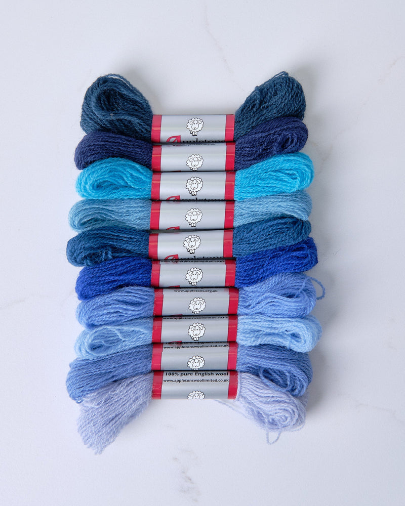 Blues - Appeltons Crewel Wool 2 Ply Bundle - HM Nabavian