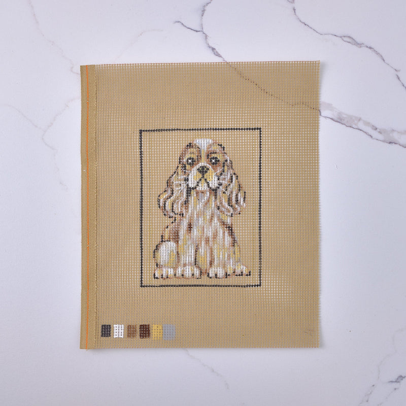 "Cavalier DOG" - Hand Painted Needlepoint Canvas - HM Nabavian