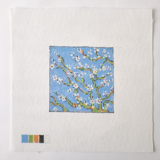 Cherry Blossoms inspired by Van Gogh - Hand Painted Needlepoint Canvas - HM Nabavian