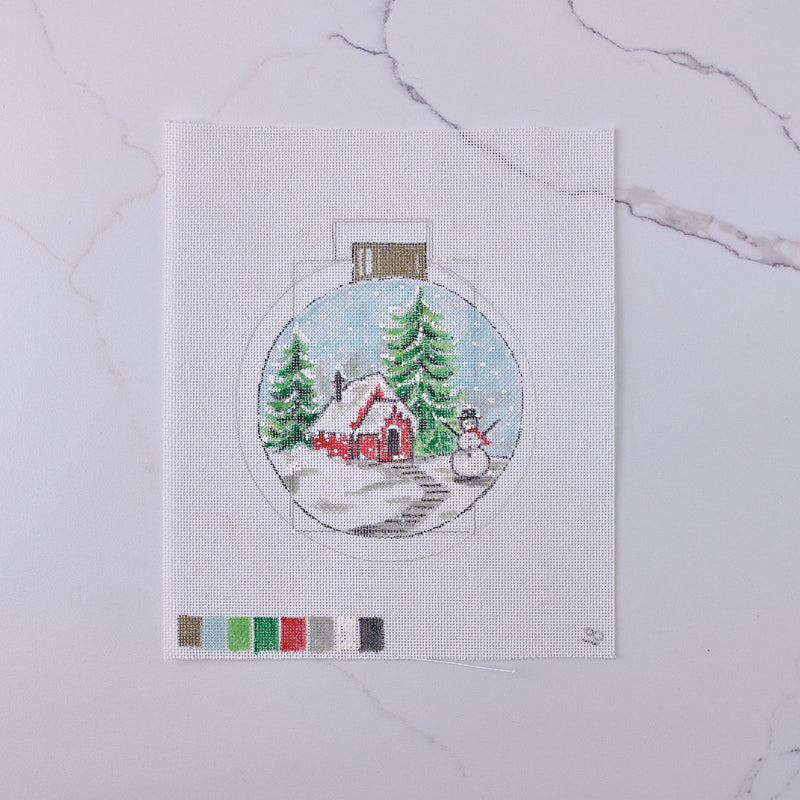 "Christmas Ornament" - Hand Painted Needlepoint Canvas - HM Nabavian