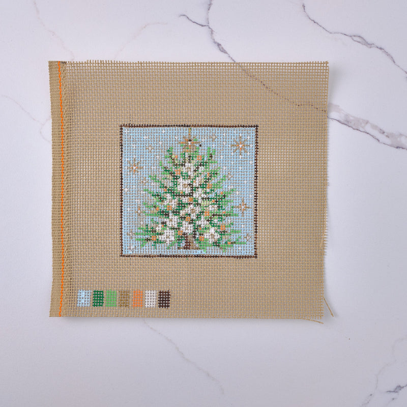 "Christmas Tree" - Hand Painted Needlepoint Canvas - HM Nabavian