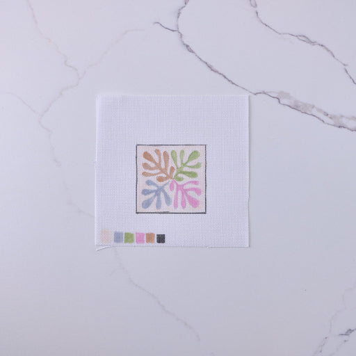 "Colorful Leaves - Beige" - Hand Painted Needlepoint Canvas - HM Nabavian