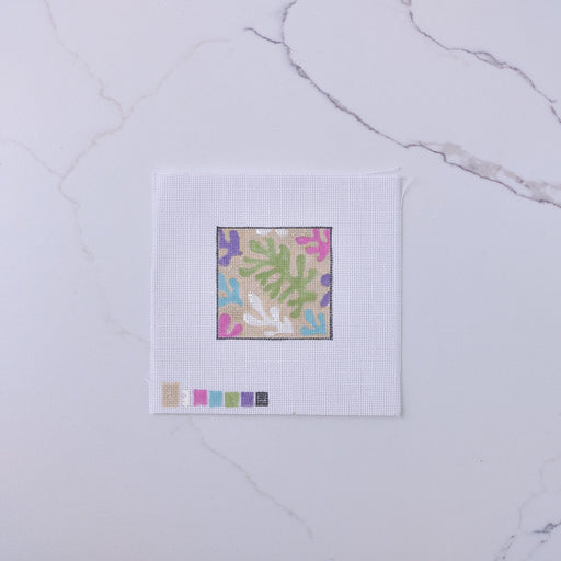 "Colorful Leaves" - Hand Painted Needlepoint Canvas - HM Nabavian