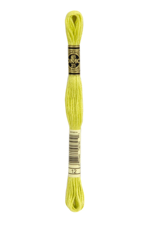 DMC Embroidery Stranded Thread - Six-Strand Embroidery Floss - 12 - Citrus Yellow - HM Nabavian