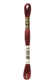 DMC Embroidery Stranded Thread - Six-Strand Embroidery Floss - 221 - Mars Red - HM Nabavian