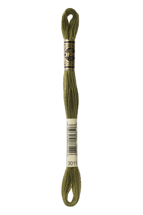 DMC Embroidery Stranded Thread - Six-Strand Embroidery Floss - 3011 - Deep Olive - HM Nabavian