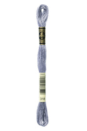 DMC Embroidery Stranded Thread - Six-Strand Embroidery Floss - 318 - Granite grey - HM Nabavian