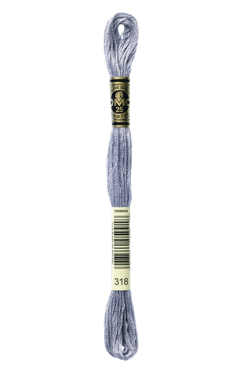 DMC Embroidery Stranded Thread - Six-Strand Embroidery Floss - 318 - Granite grey - HM Nabavian