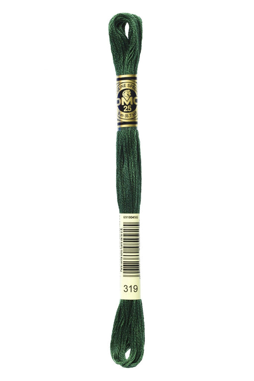 DMC Embroidery Stranded Thread - Six-Strand Embroidery Floss - 319 - Shaded Green - HM Nabavian