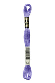 DMC Embroidery Stranded Thread - Six-Strand Embroidery Floss - 340 - Wisteria Blue - HM Nabavian