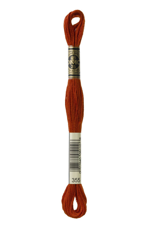 DMC Embroidery Stranded Thread - Six-Strand Embroidery Floss - 355 - Red Brown - HM Nabavian