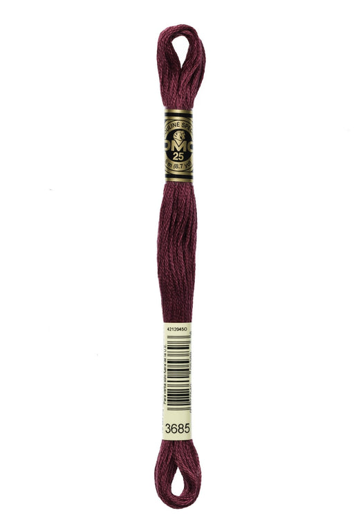 DMC Embroidery Stranded Thread - Six-Strand Embroidery Floss - 3685 - Metallic Bramble - HM Nabavian