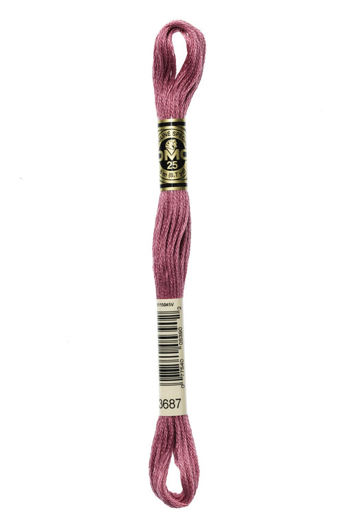 DMC Embroidery Stranded Thread - Six-Strand Embroidery Floss - 3687 - Berry Smoothie - HM Nabavian