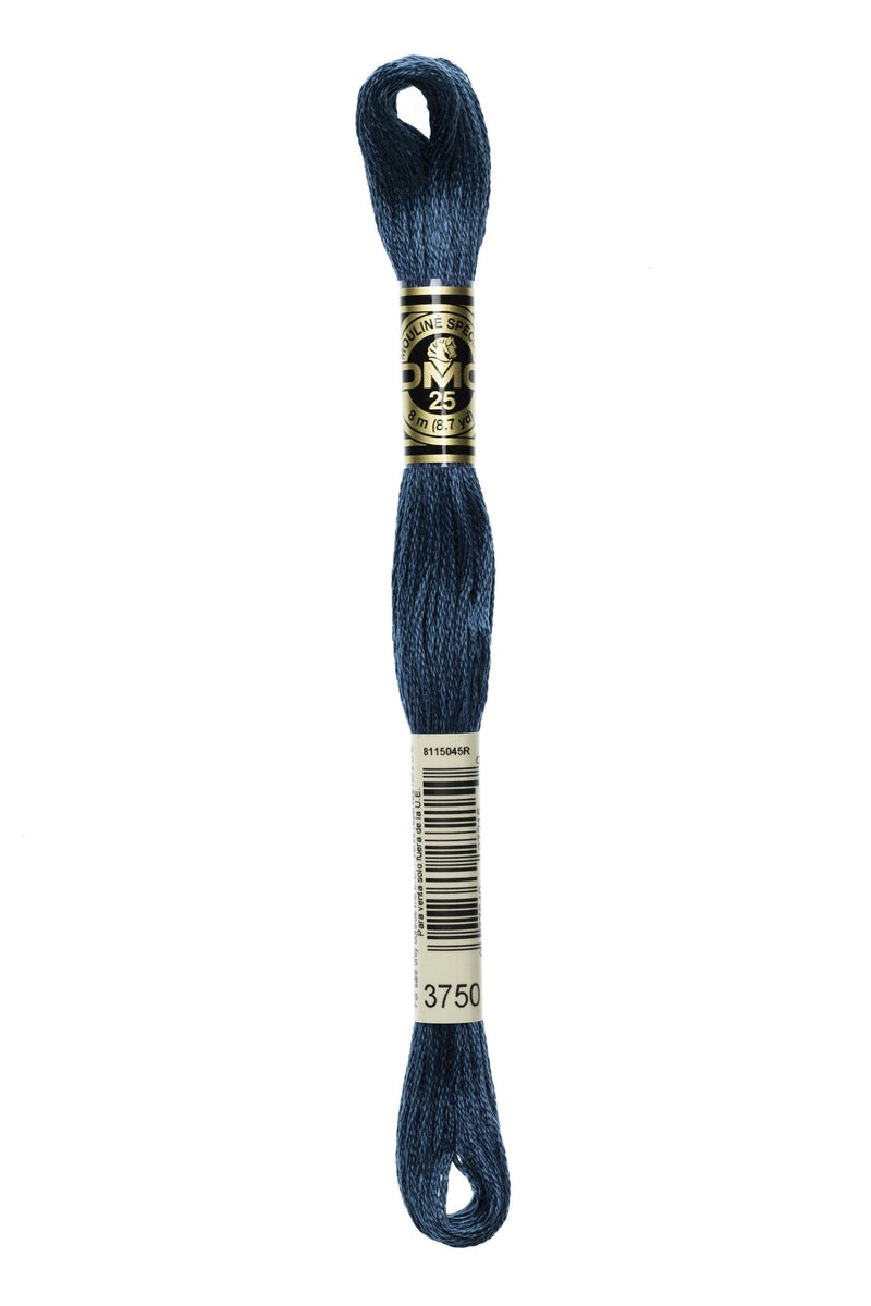 DMC Embroidery Stranded Thread - Six-Strand Embroidery Floss - 3750 - Dark Petrol Blue - HM Nabavian
