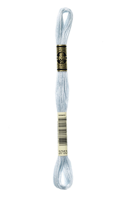 DMC Embroidery Stranded Thread - Six-Strand Embroidery Floss - 3753 - Moonlight Blue - HM Nabavian