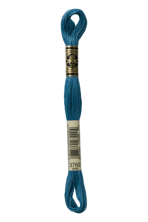 DMC Embroidery Stranded Thread - Six-Strand Embroidery Floss - 3760 - Fjord Blue - HM Nabavian