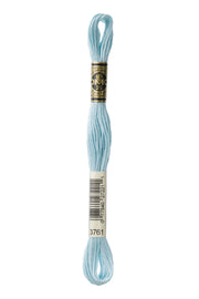 DMC Embroidery Stranded Thread - Six-Strand Embroidery Floss - 3761 - Aquamarine Blue - HM Nabavian