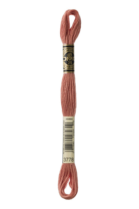 DMC Embroidery Stranded Thread - Six-Strand Embroidery Floss - 3778 - Rose Gold - HM Nabavian