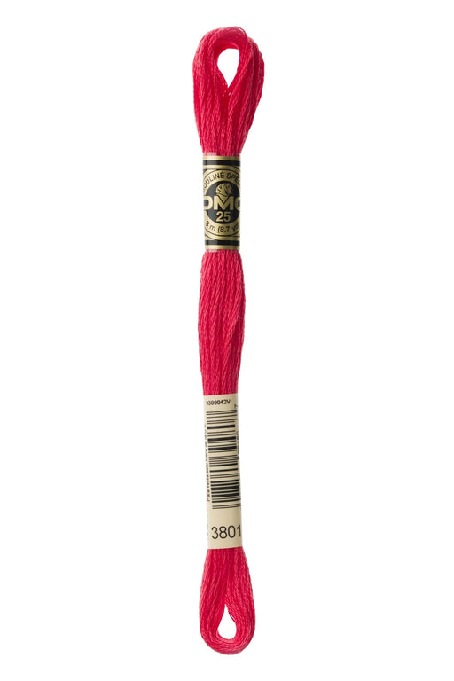 DMC Embroidery Stranded Thread - Six-Strand Embroidery Floss - 3801 - Tulip Red - HM Nabavian