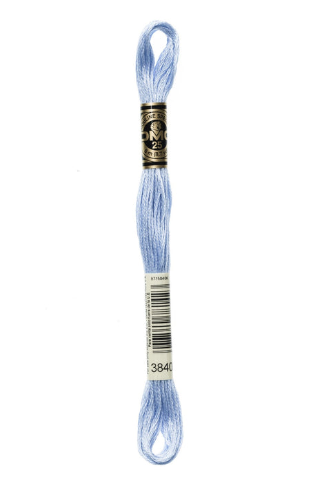 DMC Embroidery Stranded Thread - Six-Strand Embroidery Floss - 3840 - Linen Flower Blue - HM Nabavian