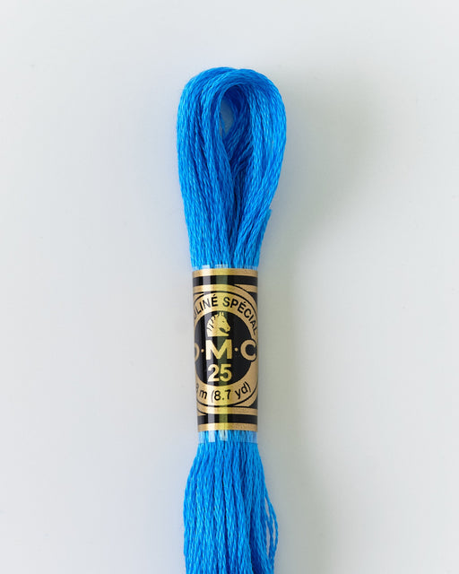 DMC Embroidery Stranded Thread - Six-Strand Embroidery Floss - 3843 - Metallic Pool Blue - HM Nabavian