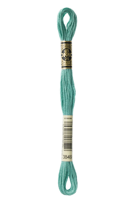 DMC Embroidery Stranded Thread - Six-Strand Embroidery Floss - 3849 - Metallic Turquoise Green - HM Nabavian