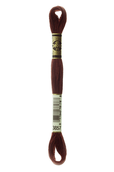 DMC Embroidery Stranded Thread - Six-Strand Embroidery Floss - 3857 - Oxblood - HM Nabavian