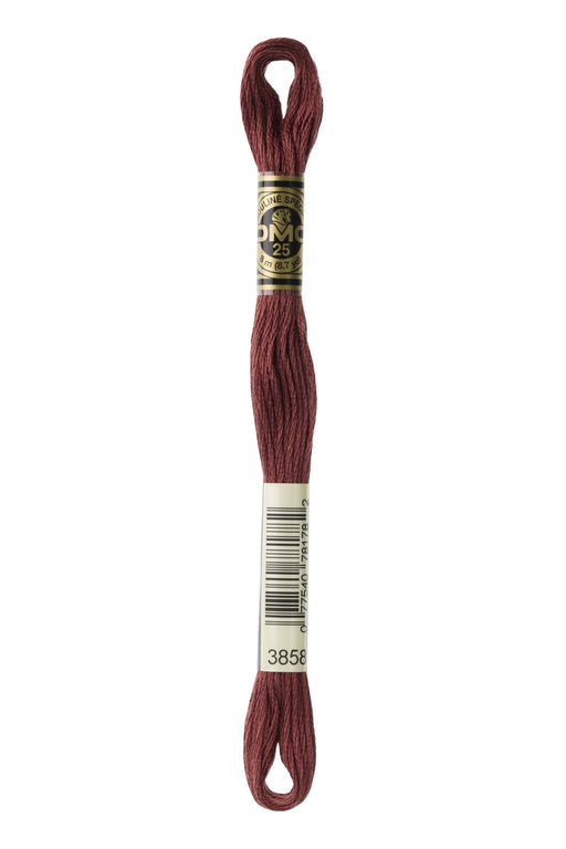 DMC Embroidery Stranded Thread - Six-Strand Embroidery Floss - 3858 - Rose Brown - HM Nabavian