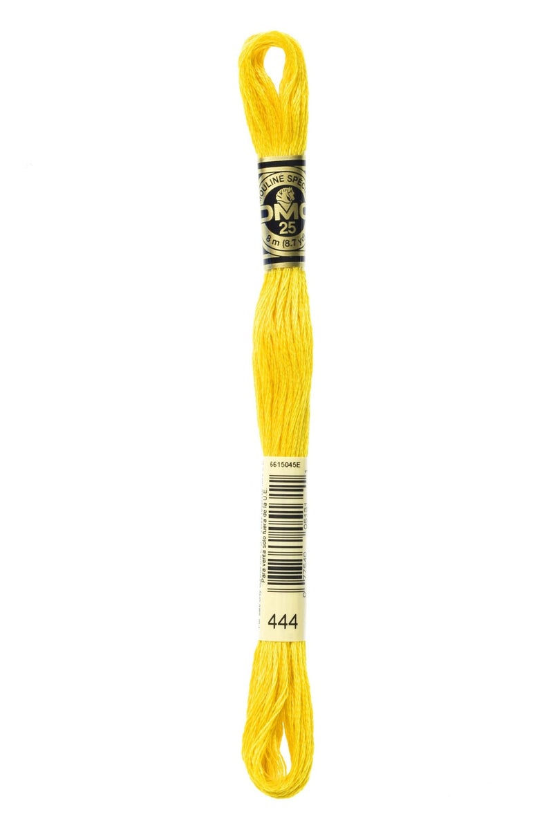 DMC Embroidery Stranded Thread - Six-Strand Embroidery Floss - 444 - Bright Yellow - HM Nabavian