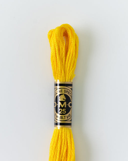DMC Embroidery Stranded Thread - Six-Strand Embroidery Floss - 444 - Bright Yellow - HM Nabavian