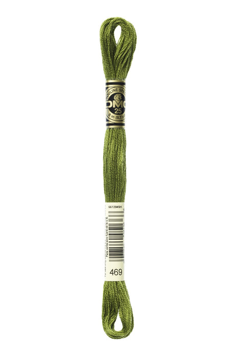 DMC Embroidery Stranded Thread - Six-Strand Embroidery Floss - 469 - Golden Moss Green - HM Nabavian