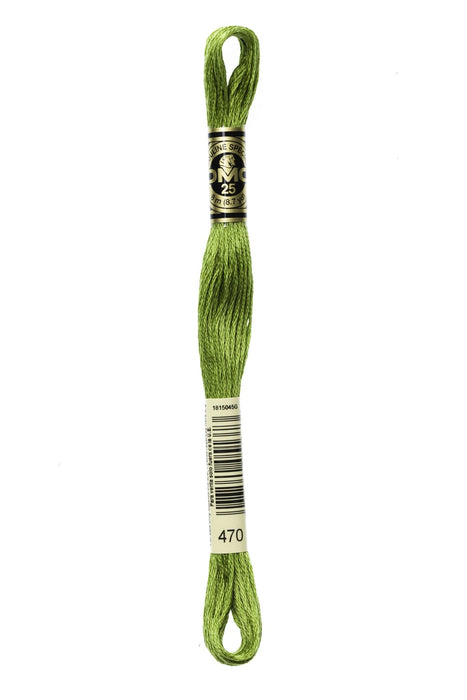 DMC Embroidery Stranded Thread - Six-Strand Embroidery Floss - 470 - Olive Green - HM Nabavian