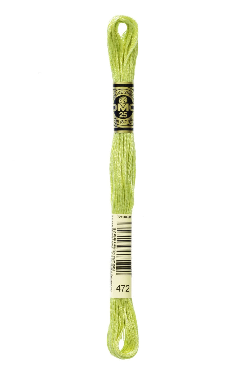 DMC Embroidery Stranded Thread - Six-Strand Embroidery Floss - 472 - Green Bud - HM Nabavian