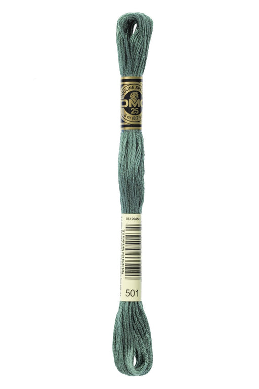 DMC Embroidery Stranded Thread - Six-Strand Embroidery Floss - 501 - Pond Green - HM Nabavian