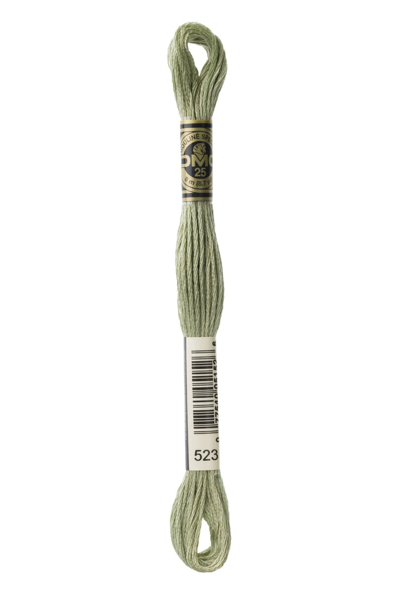 DMC Embroidery Stranded Thread - Six-Strand Embroidery Floss - 523 - Green Ash - HM Nabavian