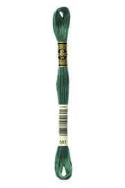 DMC Embroidery Stranded Thread - Six-Strand Embroidery Floss - 561 - Cypress Green - HM Nabavian
