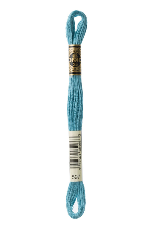 DMC Embroidery Stranded Thread - Six-Strand Embroidery Floss - 597 - Pack Ice Blue - HM Nabavian