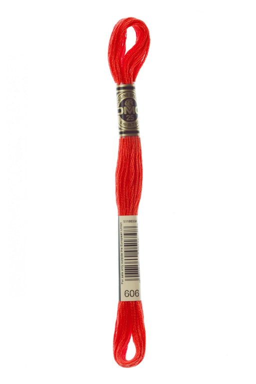 DMC Embroidery Stranded Thread - Six-Strand Embroidery Floss - 606 - Bright Red - HM Nabavian