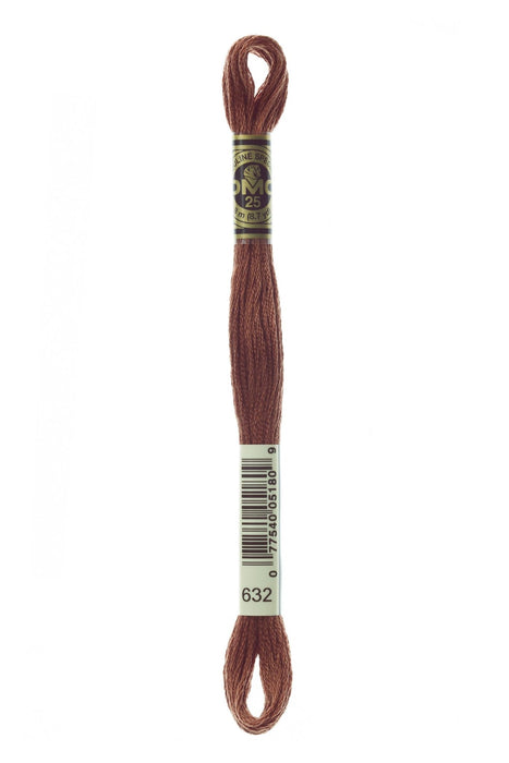 DMC Embroidery Stranded Thread - Six-Strand Embroidery Floss - 632 - Cocoa - HM Nabavian