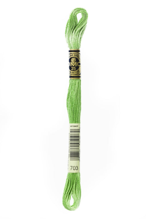 DMC Embroidery Stranded Thread - Six-Strand Embroidery Floss - 703 - Metallic Spring Green - HM Nabavian