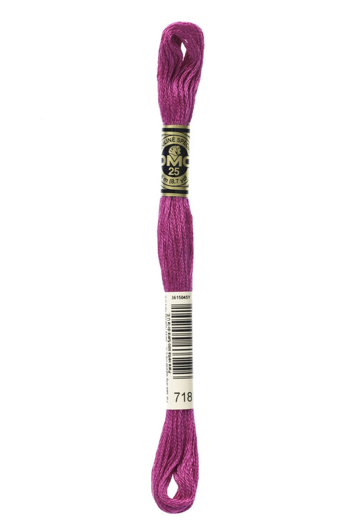 DMC Embroidery Stranded Thread - Six-Strand Embroidery Floss - 718 - Metallic Rose Magenta - HM Nabavian