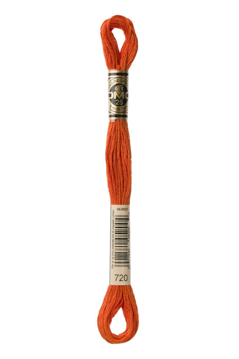 DMC Embroidery Stranded Thread - Six-Strand Embroidery Floss - 720 - Rust - HM Nabavian