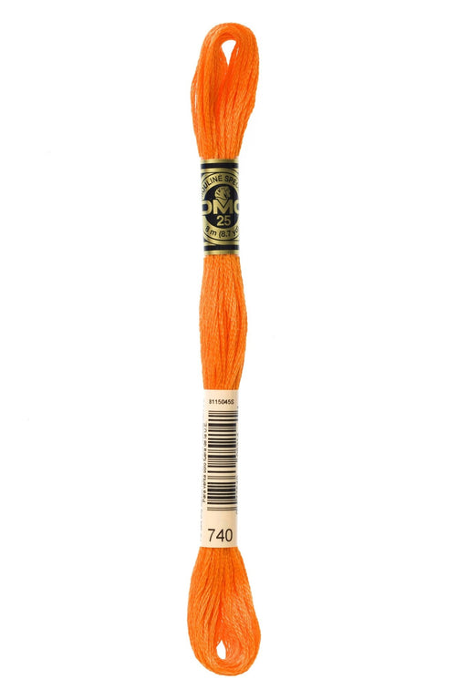 DMC Embroidery Stranded Thread - Six-Strand Embroidery Floss - 740 - Orange Papaya - HM Nabavian