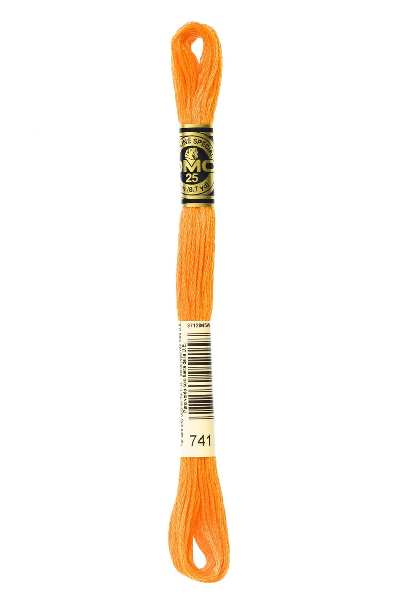 DMC Embroidery Stranded Thread - Six-Strand Embroidery Floss - 741 - Mandarin - HM Nabavian